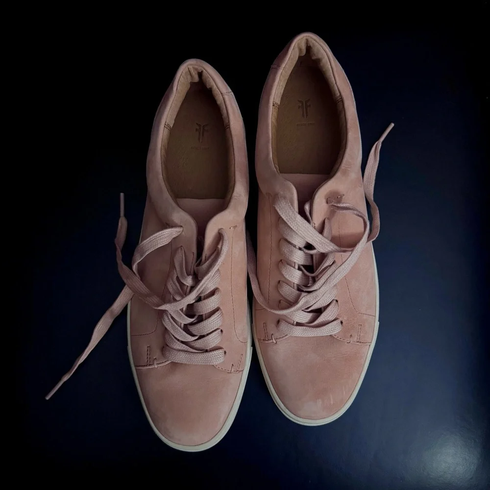 BOGO > NWOT Frye (Ivy Low Lace?) Rose Suede Sneakers - Picture 1 of 8